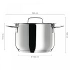 Lábas, 3L, fedővel, rozsdamentes acél (1023766)