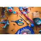 Csillogó gyermekolló, 13 cm - kék (1064073)