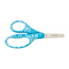   Gyermekolló, 12 cm, türkiz rózsaszín virág motívummal (1027419)