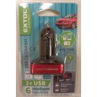 USB autós szivargyujtó töltő Extol