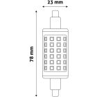 Izzó LED R7S 6W 6.400K 78 mm szabályozható fényerő