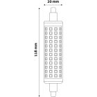 Izzó LED R7S 9W 6.400K 118 mm