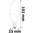 Izzó LED E14 4,5W 4000K Avide gyertya
