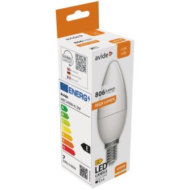Izzó LED E14 6,5W 4000K Avide Gyertya