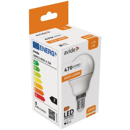 Izzó Led E14 4,5W 4000K Avide Mini Globe