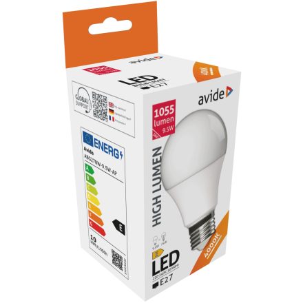 Izzó LED E27 9,5W 4000K Avide High Lumen