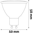 Izzó LED GU10 7W 4000K Avide