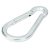 Karabiner, acél, 14cm hosszú, vastagság: 13mm, teherbírás: 540kg