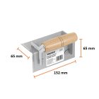 Külső saroksimító kanál íves élhez