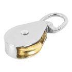 Emelőcsiga forgó szemmel, 38mm, króm bevonattal, teherbírás: 75kg