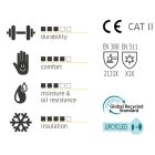 Téli védőkesztyű újrahasznosított PET felhasználásával