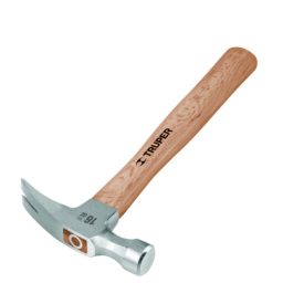 Szöghúzó kalapács, lakkozott fa nyél, 33cm, 0,6kg