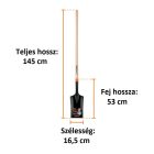 Ásó 18x31cm lapított acél fej fa nyéllel