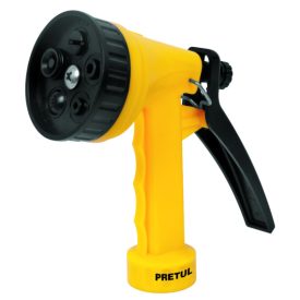   Locsolópisztoly, műanyag, 5 funkció, lezáró kapocs, 11cm, PRETUL