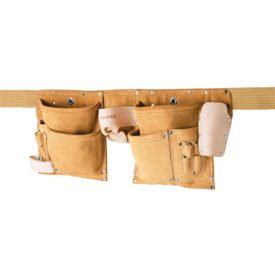 Szerszám és szegtartó bőrből, övvel 56 x 23 cm