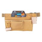 Szerszám és szegtartó bőrből, övvel 40 x 25 cm