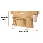 Szerszám és szegtartó bőrből, övvel 40 x 25 cm