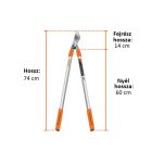 Ágvágó 74 cm hossz 38 mm vágási kapacitás alumínium nyél