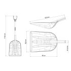 Terménylapát 37 cm széles műanyag fejjel D-markolattal