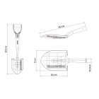 Kemping ásó 15 cm széles fej D-markolat Tramontina